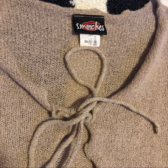 Vintage Front Tie Lettuce Hem Cardigan - Picture 4 of 5